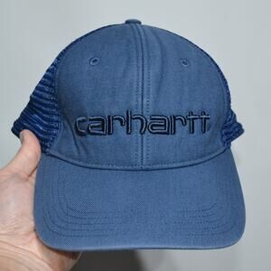 Carhartt High Profile 100% Cotton Dunmore Moisture Wicking Blue Hat